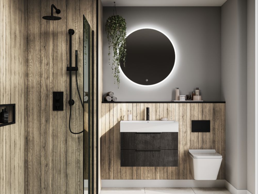 Pure Oak Slats- Scandinavian Collection | Fibo wallpanels with a 100% waterproof surface